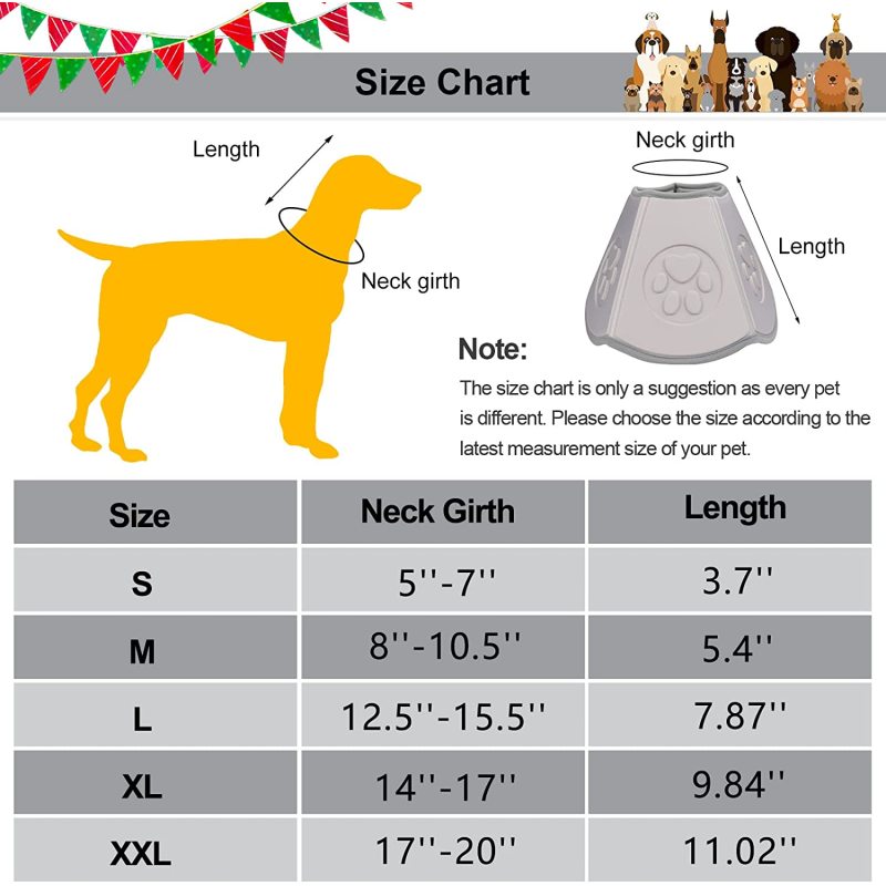 Protective Collar Pet Recovery Cone for Small Medium Large Dogs
