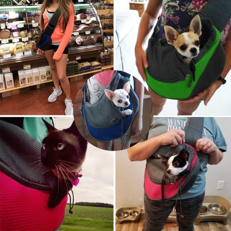 Travel Safe Sling Carrier Breathable Bag Carrier for Dogs Cats
