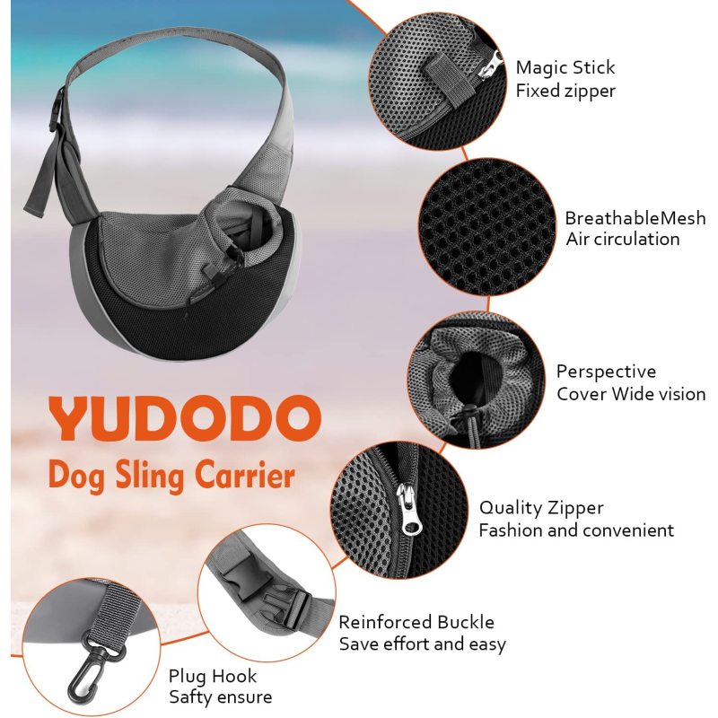 Travel Safe Sling Carrier Breathable Bag Carrier for Dogs Cats