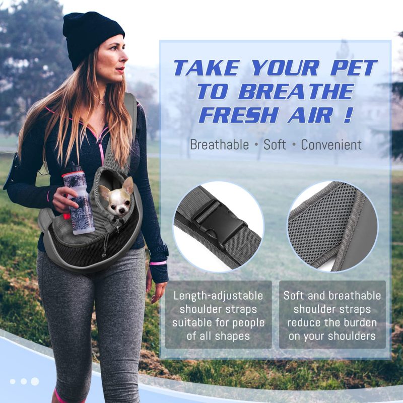 Travel Safe Sling Carrier Breathable Bag Carrier for Dogs Cats