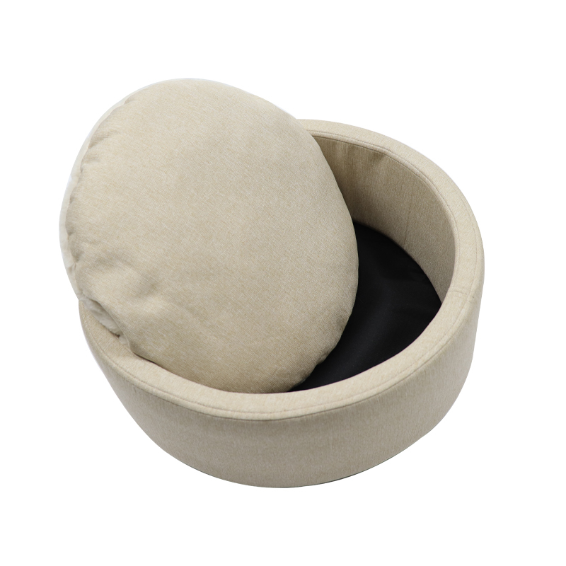 Round Donut Cat and Dog Cushion Bed for Indoor Cats