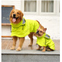 Waterproof Reflective Dog Raincoat Adjustable Pet Jacket Lightweight Dog Hooded Poncho for Small to Large Dogs