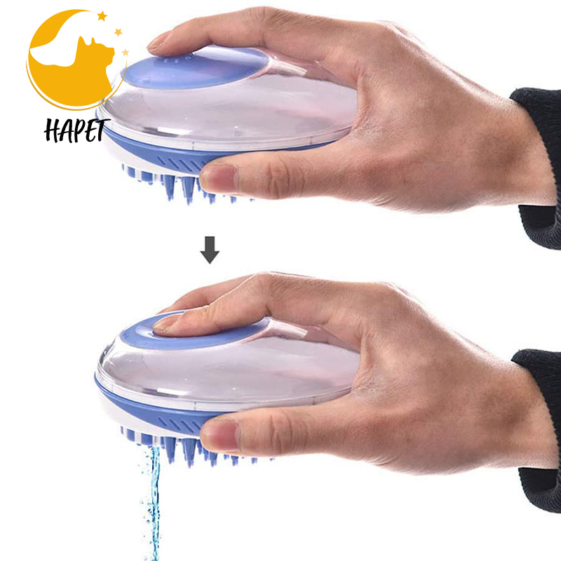 Silicone Paws Dog Bath Brush Brush for Dogs Massage Dog Shower Brush with Shampoo Dispenser