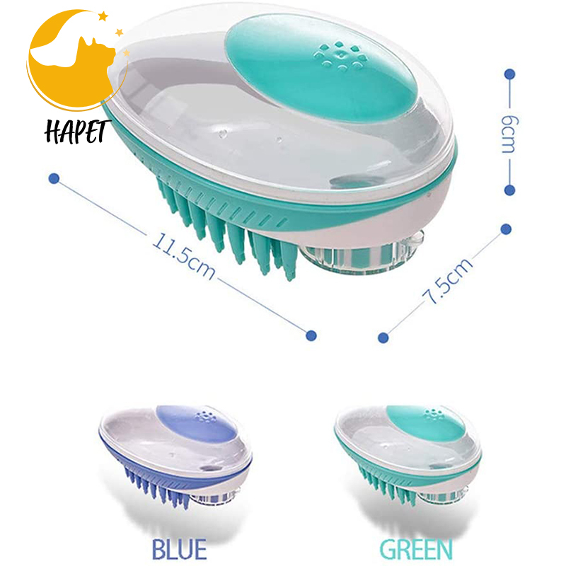 Silicone Paws Dog Bath Brush Brush for Dogs Massage Dog Shower Brush with Shampoo Dispenser
