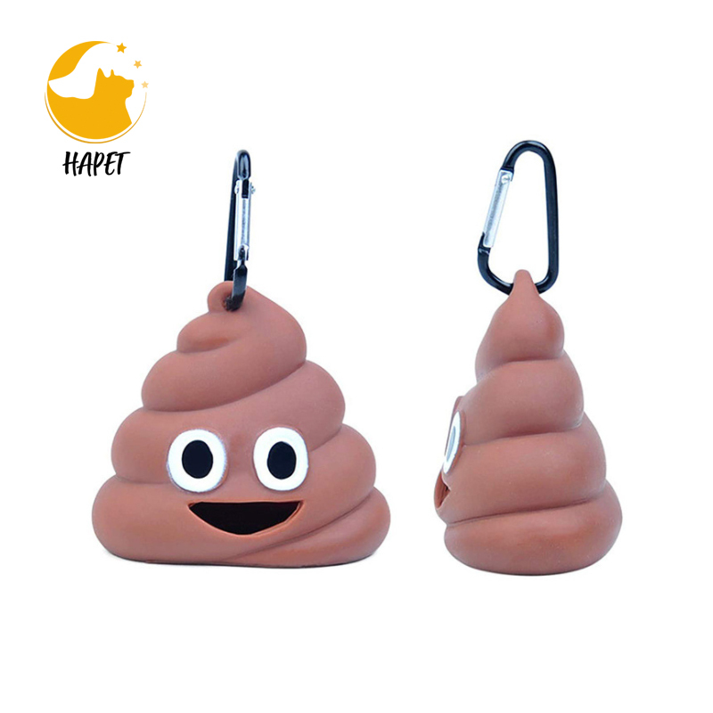 Dog Poop Bag Holder Attaches, Includes 1 Roll of Poop Bags, Waste Bag Dispenser and Plastic
