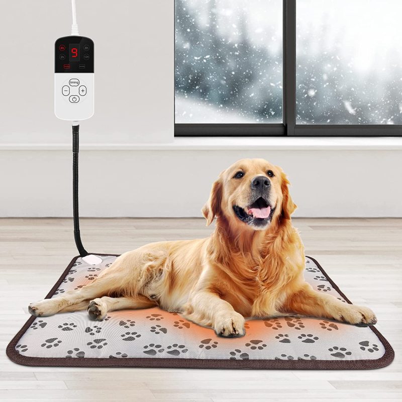 Pet Heating Pad for Dog Cat Heat Mat Indoor Electric Waterproof Dog Heated Pad with Chew Resistant Cord, Pet Blanket Warmer