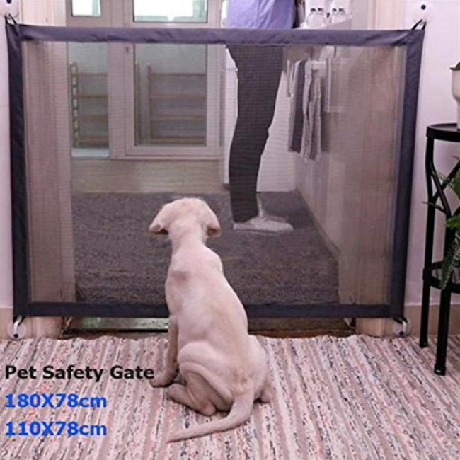 Portable Folding Safety Magic Gate Guard Mesh Fence Net for Pets Dog Puppy Cat (180 x 78cm/ 70.87 x 30.7