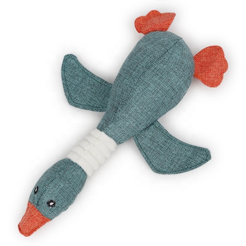 Factory Direct Sales Durable Flying Duck Indestructible Squeaky Interactive Pet Toys Dog Chew Dog