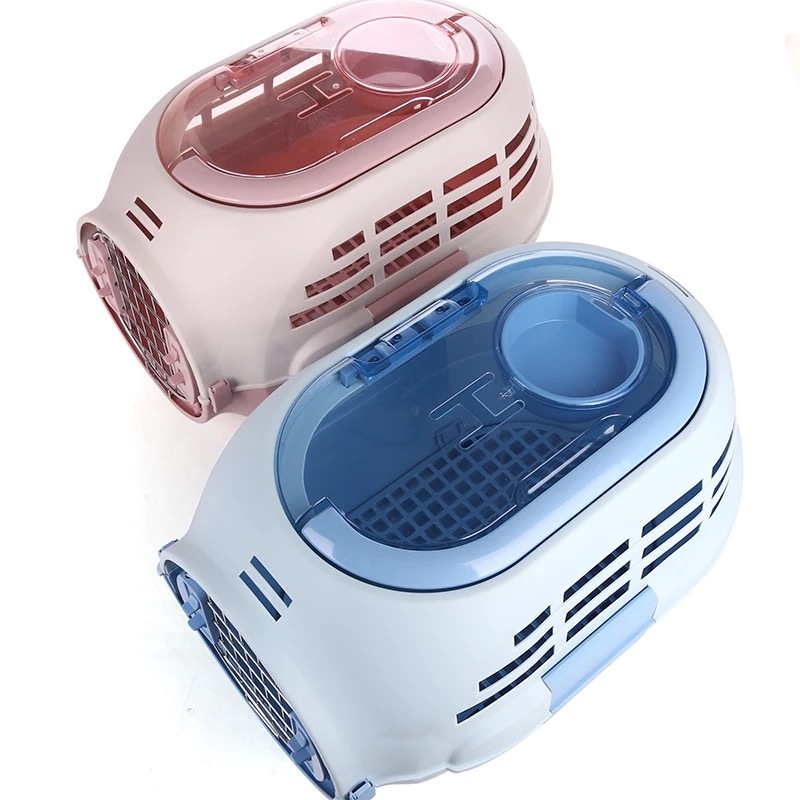 Manufacture plastic pet carrier cage cat transport box portable pet cage