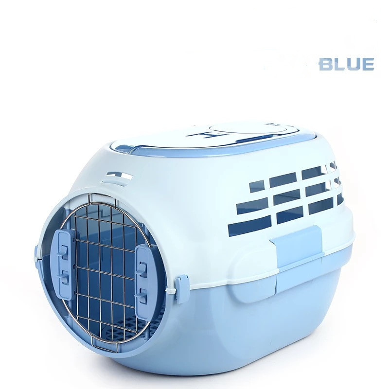 Manufacture plastic pet carrier cage cat transport box portable pet cage