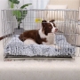 Wholesale Custom Washable Anti-Slip Dog Bed Crate Mat Deluxe Plush Soft Sleeping Anti Anxiety Fluffy Kennel Pet Beds