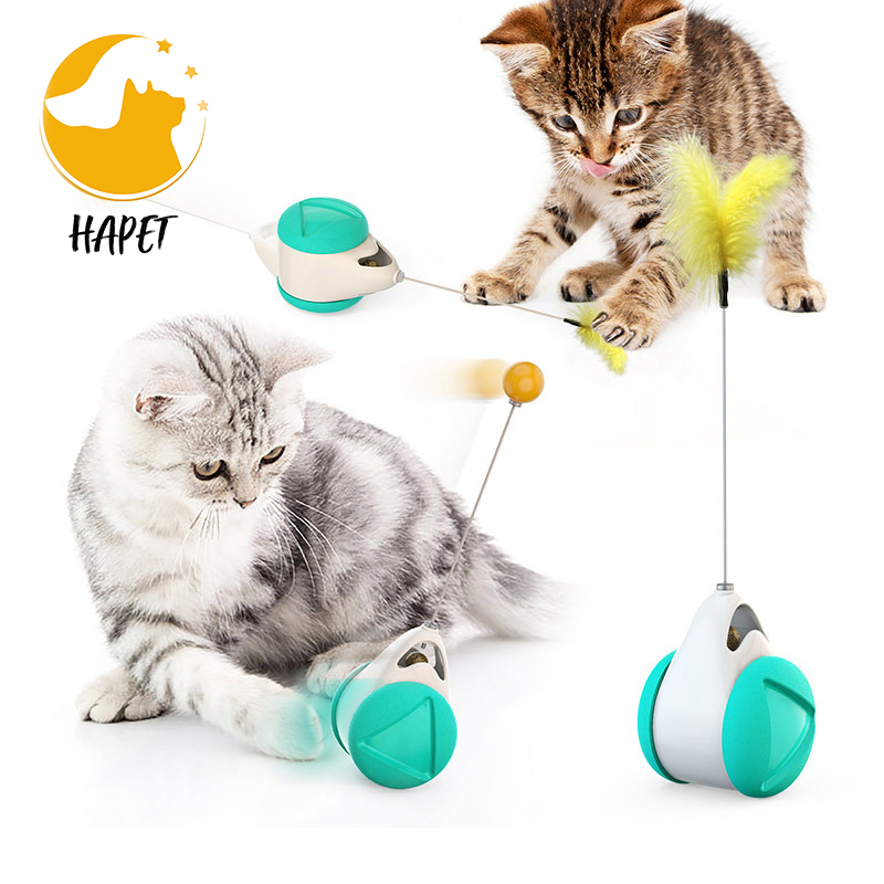 Cat Interactive Toys Roller Catch Ball Pet Kitten Fun Toy with Teaser Mouse Exercise Puzzle