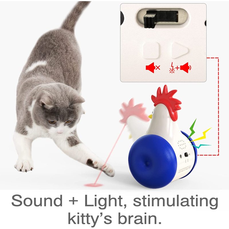 Infrared Pointer Stimulation Mentally Stimulating Interactive Cat Toy for Kitty Rechargeable Indoor