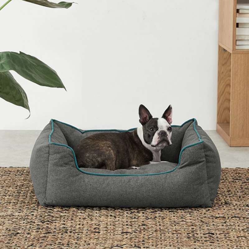 Cute Luxury Foam Washable Machine Dog Bed Removable Washable Cover Dog Sofa Bed for Comfortable Sleep
