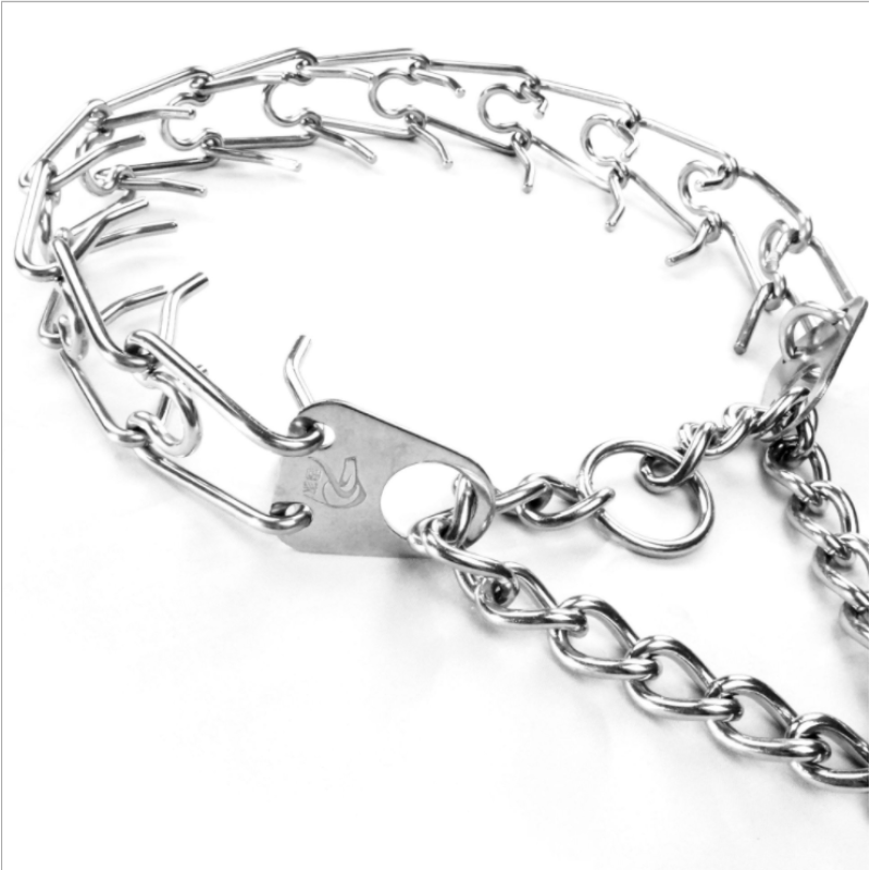 Training Stainless Steel Metal Silver Necklace Pet Chock Chain Dog Collar Training Dog Collar Steel Chrome