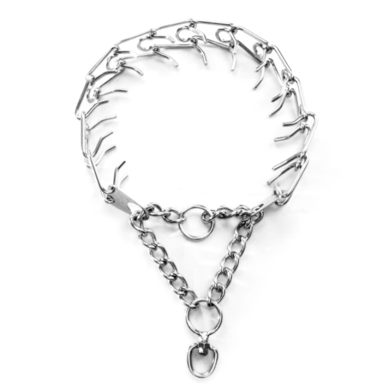 Training Stainless Steel Metal Silver Necklace Pet Chock Chain Dog Collar Training Dog Collar Steel Chrome