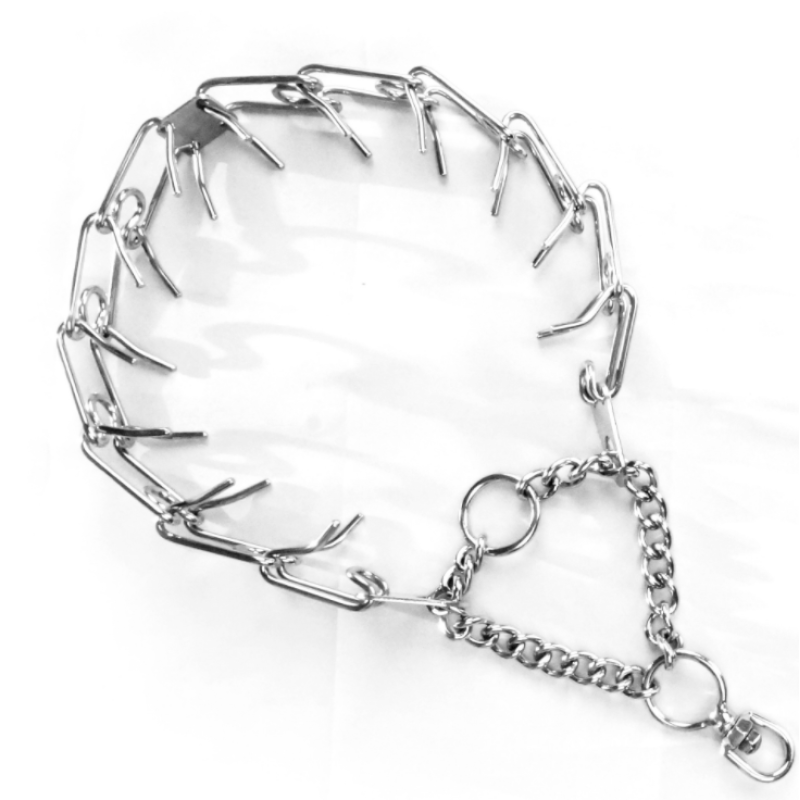 Training Stainless Steel Metal Silver Necklace Pet Chock Chain Dog Collar Training Dog Collar Steel Chrome