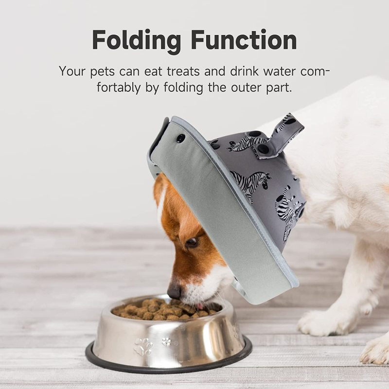 Lick Adjustable Pet Cone Dog Recovery Collar  After Surgery for Dog and Cat