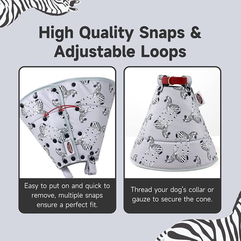 Lick Adjustable Pet Cone Dog Recovery Collar  After Surgery for Dog and Cat