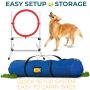Pause Box and Weave Poles Agility Training Equipment with Carrying Case