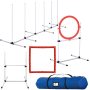 Pause Box and Weave Poles Agility Training Equipment with Carrying Case