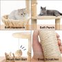 Cat Litter Box Enclosure Wooden House with Tree Tower Hidden Washroom Scratching Post Indoor Play