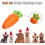 Squeaky Dog Chew Toys, 3 Pack Indestructible Dog Toys for Aggressive Chewers Tough Durable Rubber Carrot Dog Toy Teeth-Cleaning