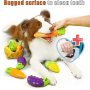 Squeaky Dog Chew Toys, 3 Pack Indestructible Dog Toys for Aggressive Chewers Tough Durable Rubber Carrot Dog Toy Teeth-Cleaning