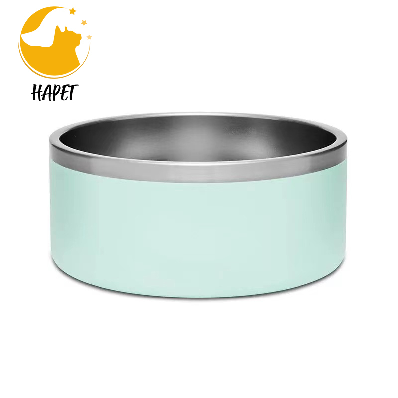 Manufacturers spot stainless steel round double vacuum dog food bowl wholesale