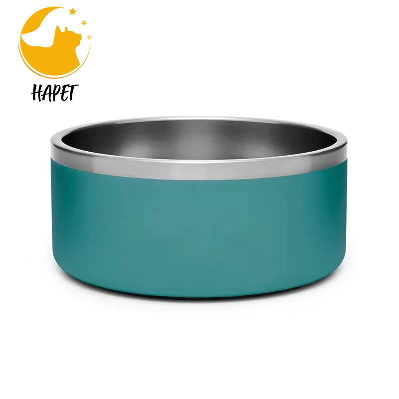 Manufacturers spot stainless steel round double vacuum dog food bowl wholesale