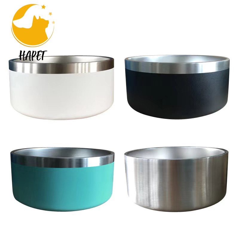 Manufacturers spot stainless steel round double vacuum dog food bowl wholesale