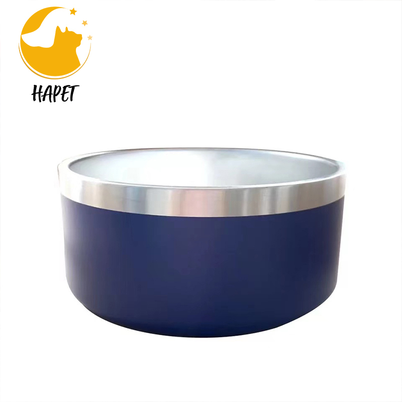 Manufacturers spot stainless steel round double vacuum dog food bowl wholesale