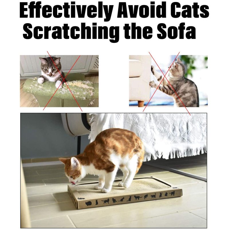 Flat Cat Scratcher Cat Scratching pad Toys Sisal Scratch Pad Anti-Slip Backing Catnip Durable Scratching Pad Sisal