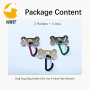 Dog Poop Bag Holder for Leash, Durable Hand Free Holder Metal Carrier, Holding Poop Bag Waste Bag Dispenser