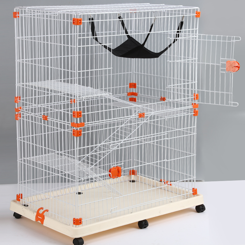 Wholesale High Quality New Design Durabale Household Indoor House Luxury  Travel  3 Tier Cat Cage