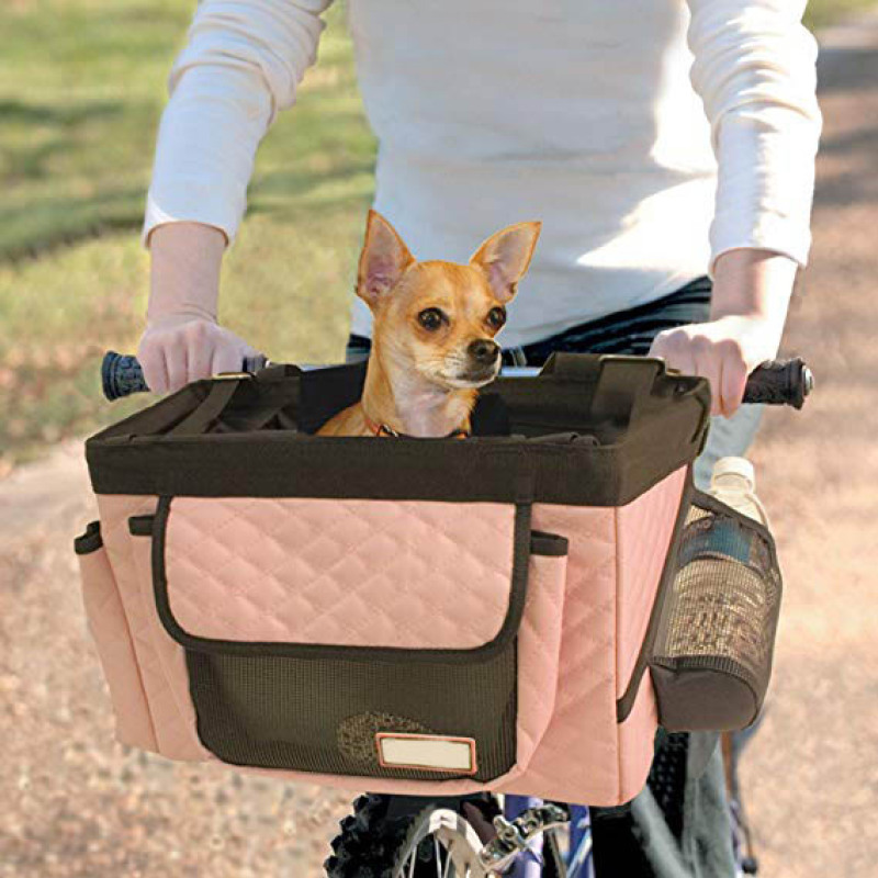 Pet Cat Dog Carrier Front Bike Basket Folding Detachable Removable Easy Install Bicycle Pet Carrier