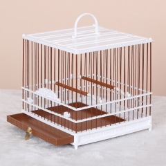 Iron Select Rolling Large Bird Cages Metal for African Grey Parrots Cockatiels Green Cheek Conure Play Top Bird Cage with Stand