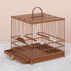 Iron Select Rolling Large Bird Cages Metal for African Grey Parrots Cockatiels Green Cheek Conure Play Top Bird Cage with Stand