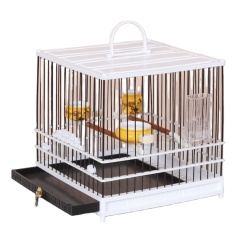 Iron Select Rolling Large Bird Cages Metal for African Grey Parrots Cockatiels Green Cheek Conure Play Top Bird Cage with Stand