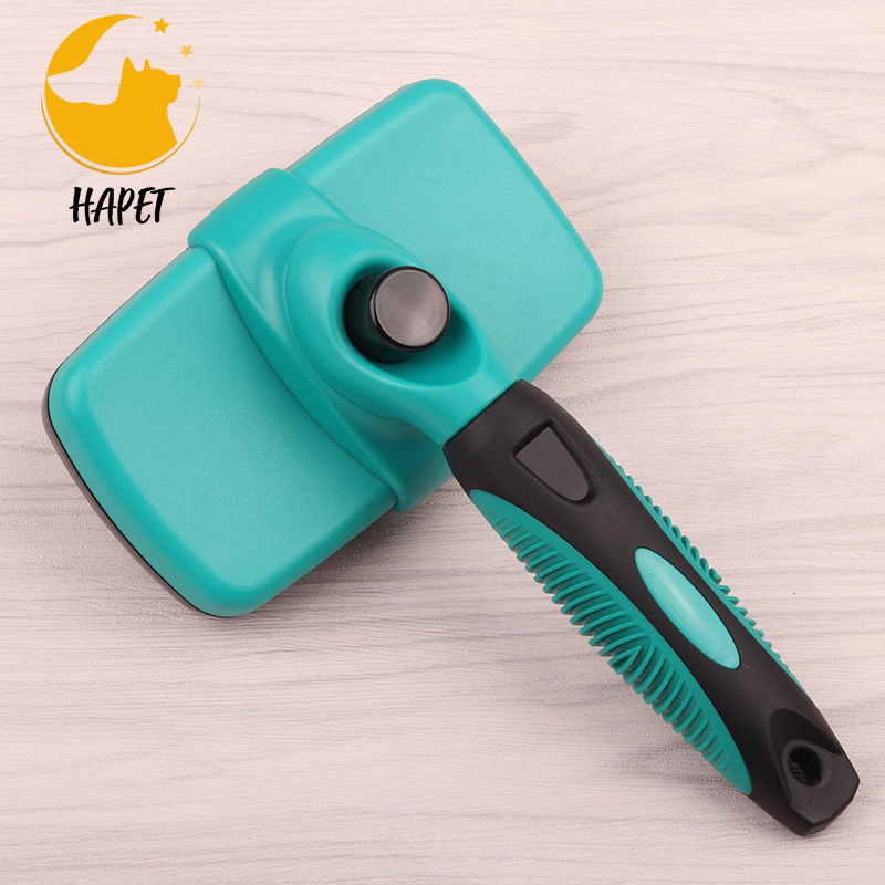 Comb for Grooming Pet Haired Self Cleaning Slicker Brush for Dogs Dog Brush for Shedding Hair