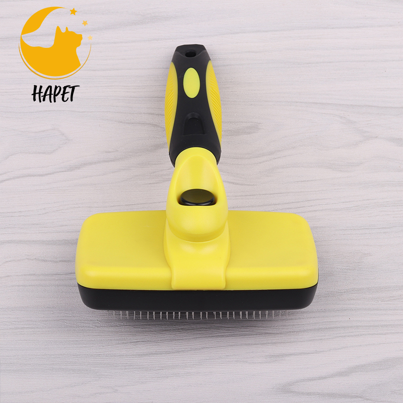 Comb for Grooming Pet Haired Self Cleaning Slicker Brush for Dogs Dog Brush for Shedding Hair