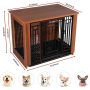 Decorative Dog Kennels End Table Wooden Pet Crate Furniture For Indoor Use