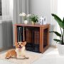 Decorative Dog Kennels End Table Wooden Pet Crate Furniture For Indoor Use