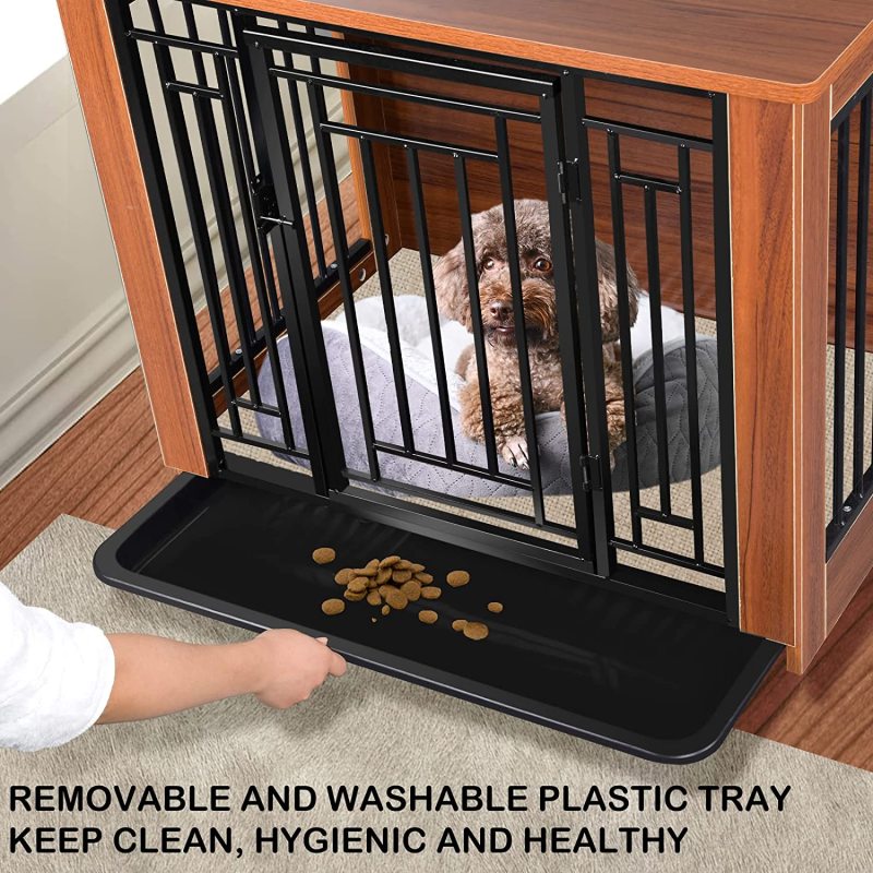 Decorative Dog Kennels End Table Wooden Pet Crate Furniture For Indoor Use