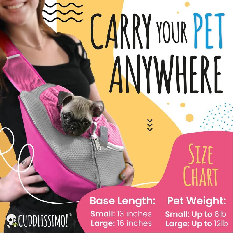 Comfortable Adjustable Pet Sling Carrier Dog Cat Carrier Bag