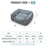 Pet Beds for Small, Medium, and Large Dogs and Cats Perfect Comfort Sofa Bed Orthopedic Pet Sofa Bed Soft Calming Cat Beds