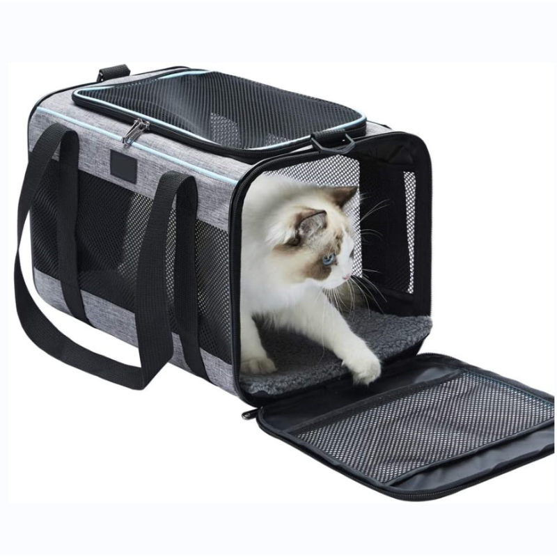 Breathable Soft Sided Pet Carrier Bag Removable For Cats Outdoor Use Camping And Party