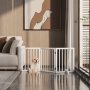 Dog Gates for The House Folding Pet Gate Indoor with 2PCS Support Feet Wooden Dog Gate for Stairs Extra Wide Dog Gate