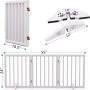 Dog Gates for The House Folding Pet Gate Indoor with 2PCS Support Feet Wooden Dog Gate for Stairs Extra Wide Dog Gate