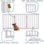 Dog Gates for The House Folding Pet Gate Indoor with 2PCS Support Feet Wooden Dog Gate for Stairs Extra Wide Dog Gate